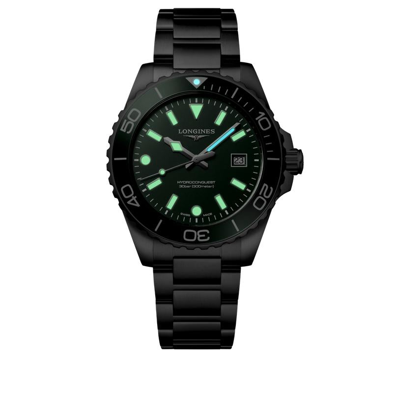 Longines HydroConquest L3.769.4.06.6 Quartz Watch Green Dial