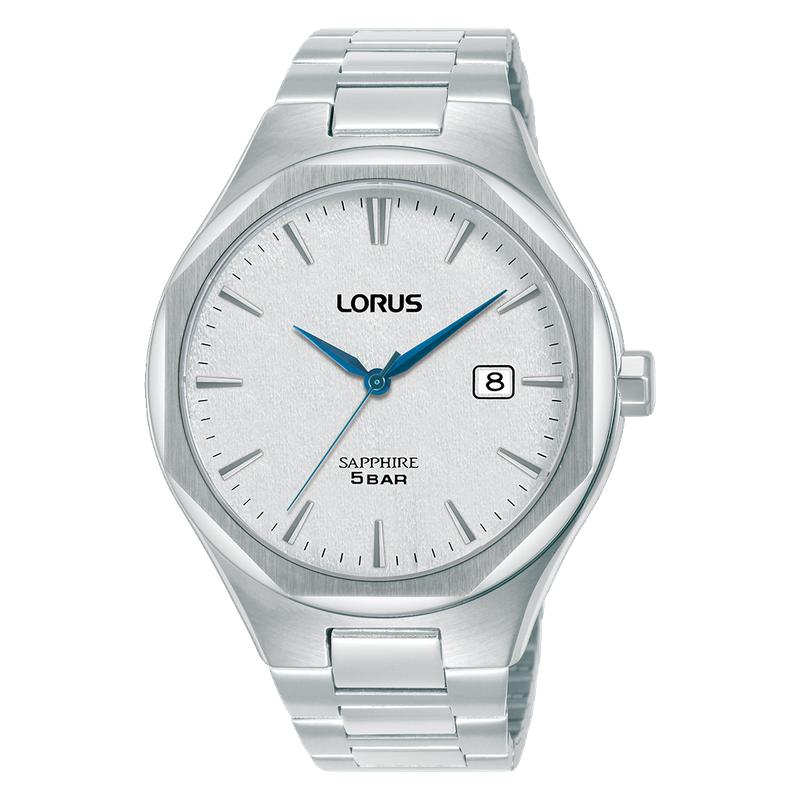 Lorus Classic RS979DX9 Men's 42mm Quartz Watch Stainless Steel Silver White Dial