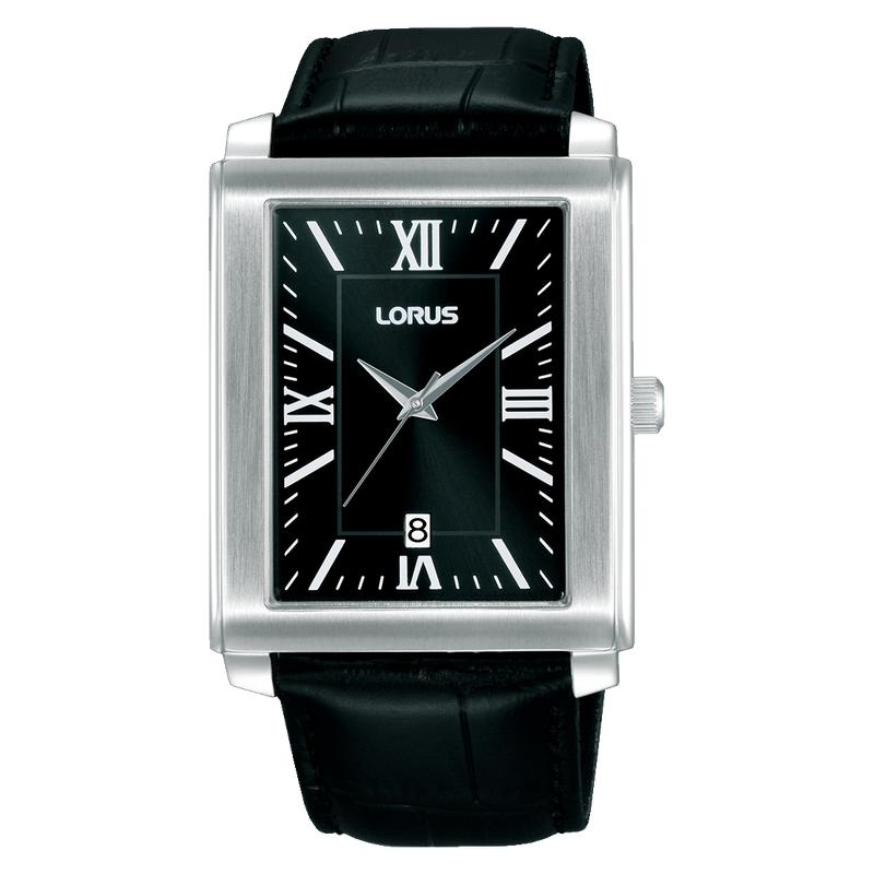 Lorus Classic RS989DX9 Men's 34mm Quartz Watch Black Sunray Dial