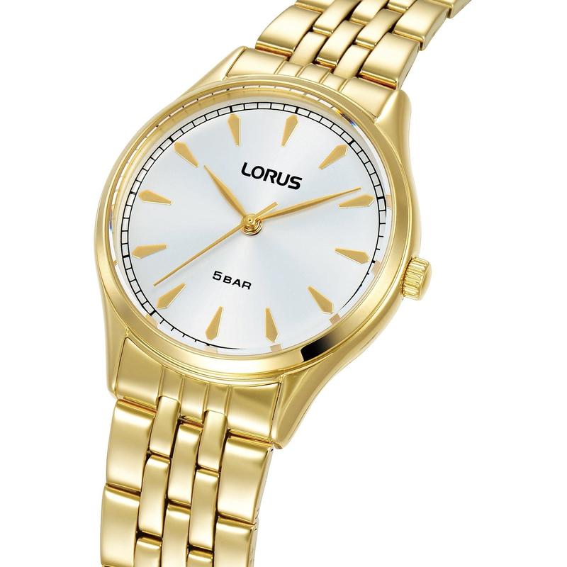 Lorus Classic Women's Quartz Watch Silver White Sunray Dial