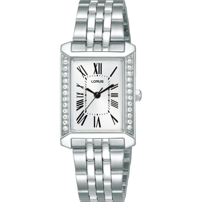 Lorus Ladies Rectangle White Dial Watch