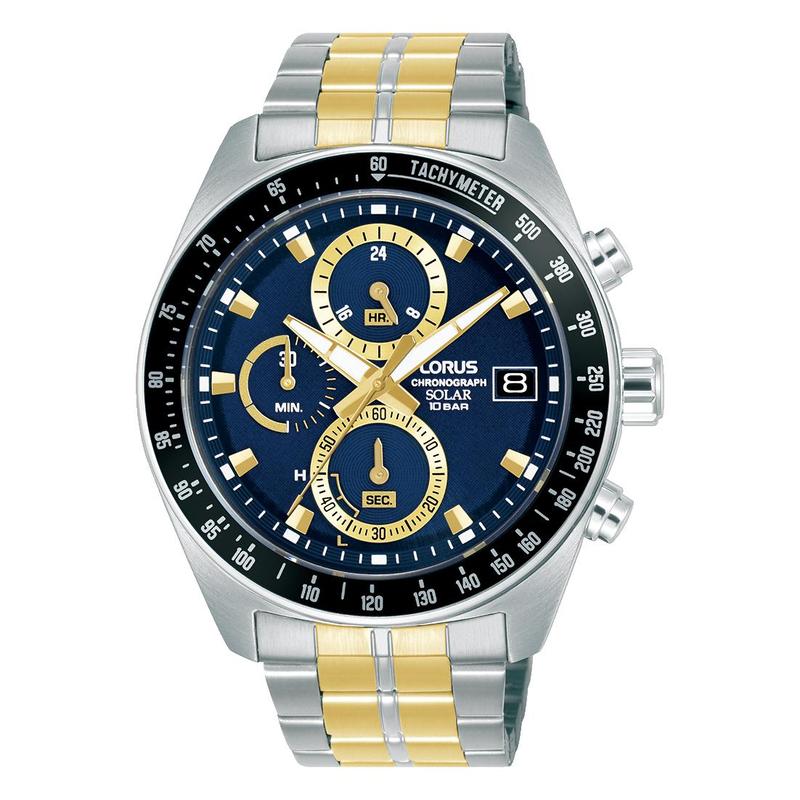 Lorus Men's Solar Chronograph Stainless Steel Watch