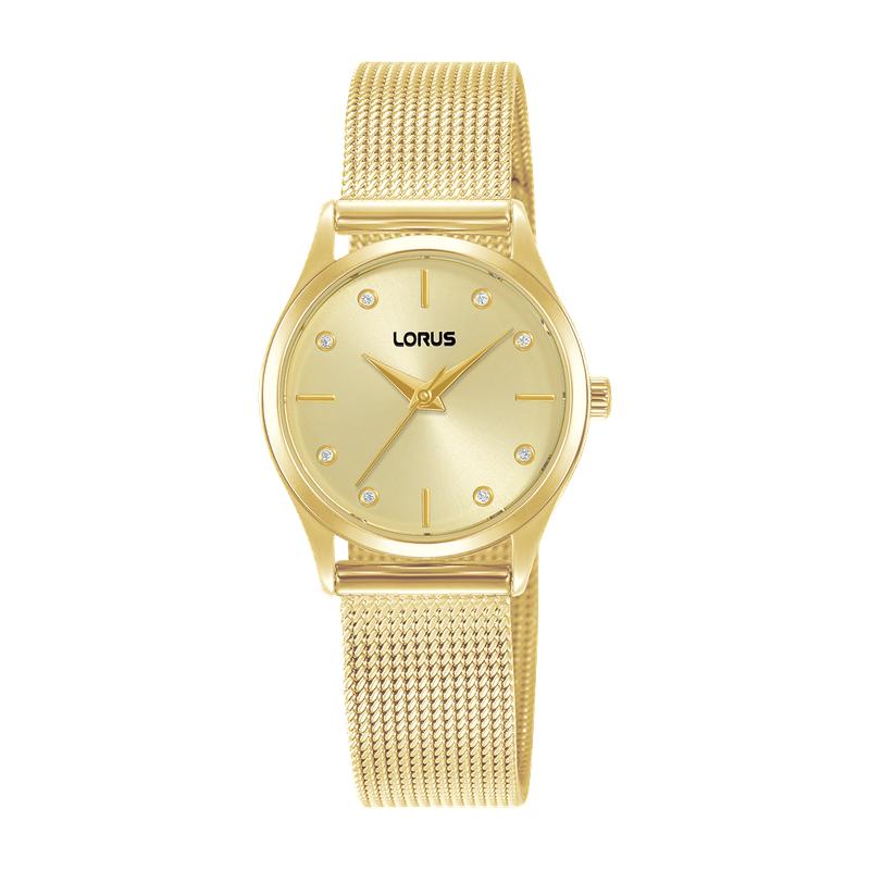 Lorus RG212ZX9 Women's 26.5mm Quartz Watch Silver Light Champagne Sunray Dial