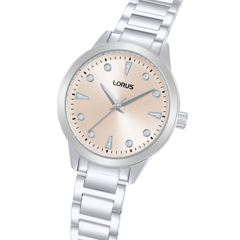 Lorus RG265YX9 Women's 32mm Quartz Watch Silver Light Pink Sunray Dial
