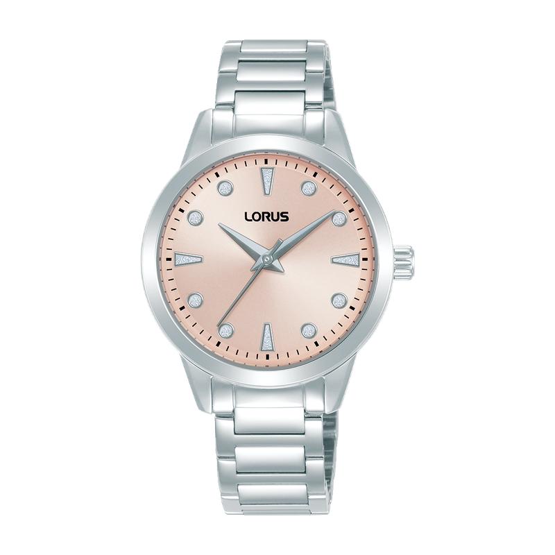 Lorus RG265YX9 Women's 32mm Quartz Watch Silver Light Pink Sunray Dial
