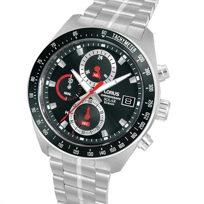 Lorus Solar Chronograph Men's Stainless Steel Watch