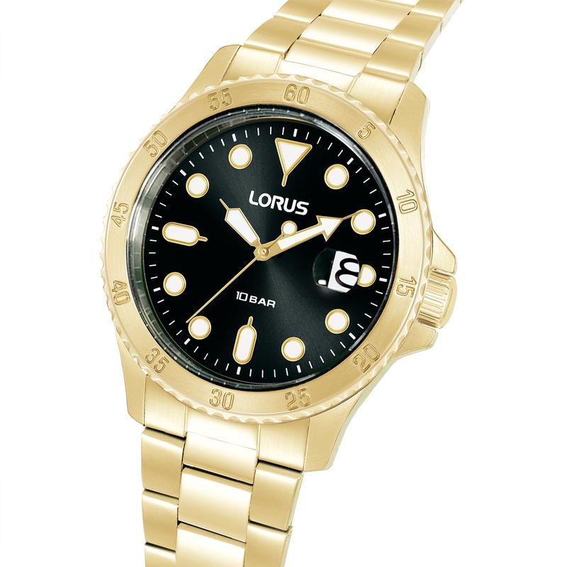 Lorus Sports Men's Quartz Watch Black Sunray Dial