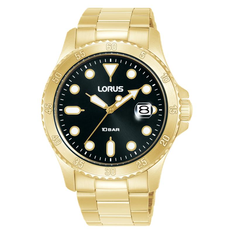 Lorus Sports Men's Quartz Watch Black Sunray Dial