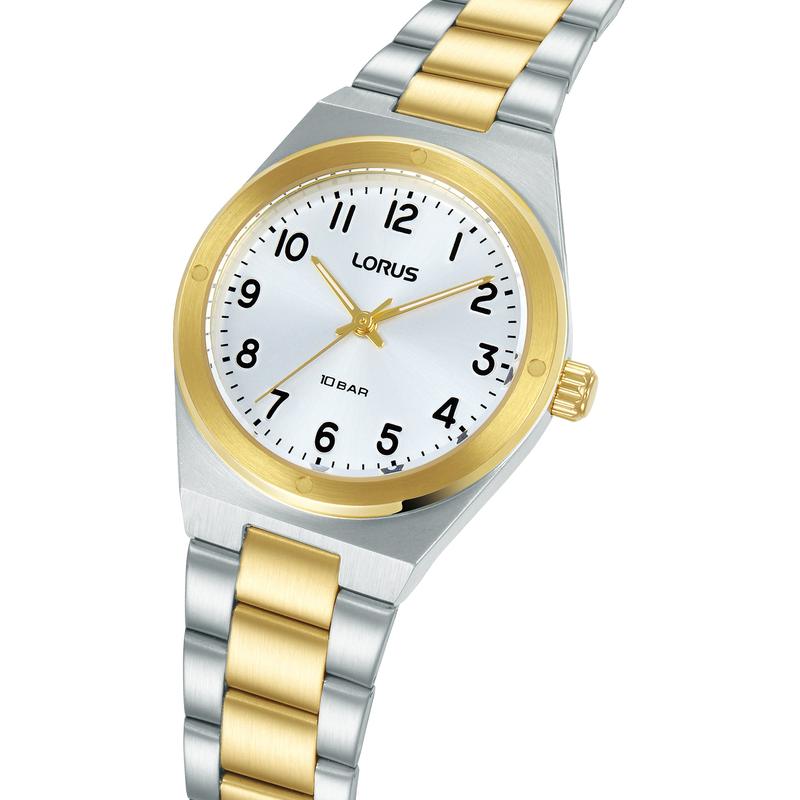 Lorus Sports RG288YX9 Women's 32mm Quartz Watch Silver White Sunray Dial