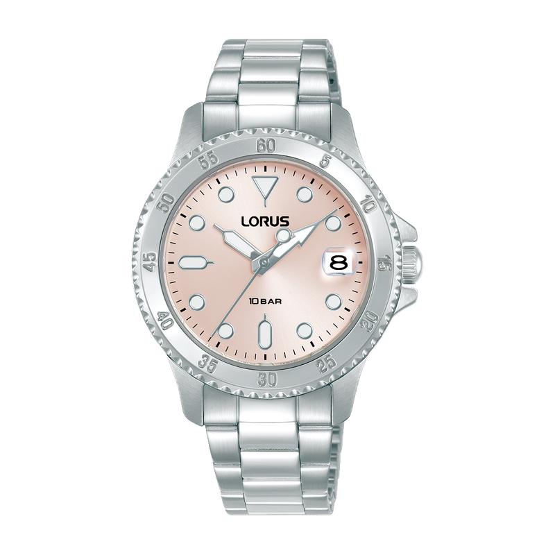 Lorus Sports RG817DX9 Women's 34mm Quartz Watch Light Pink Sunray Dial