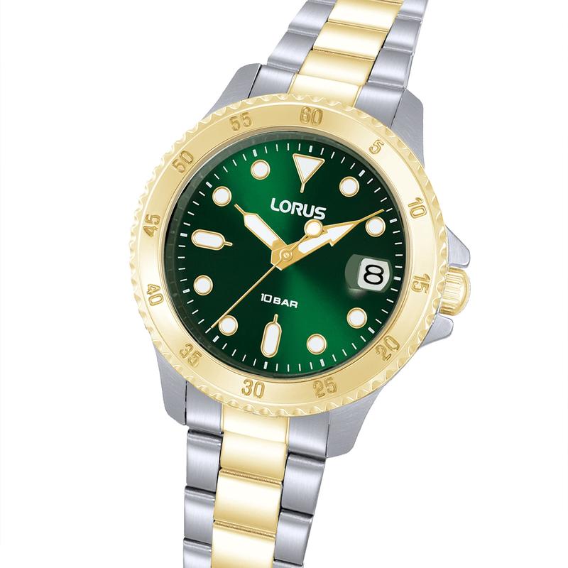 Lorus Sports RG820DX9 Women's 34mm Quartz Watch Dark Green Sunray Dial