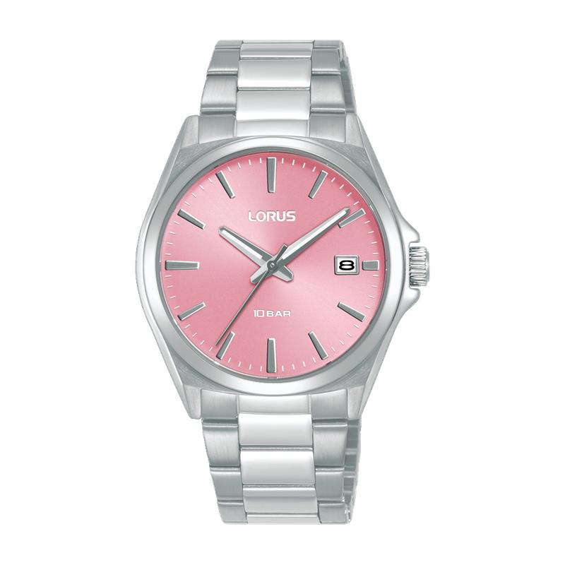Lorus Sports RH957SX9 Women's 34mm Quartz Watch Pink Sunray Dial
