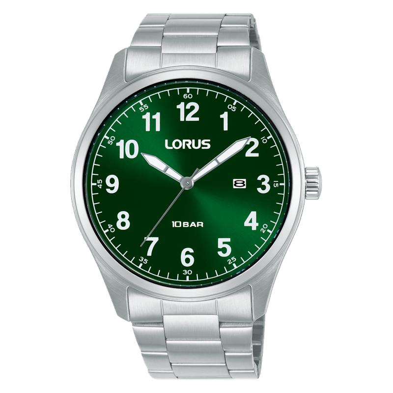 Lorus Sports RH975SX9 Men's 42mm Quartz Watch Dark Green Sunray Dial