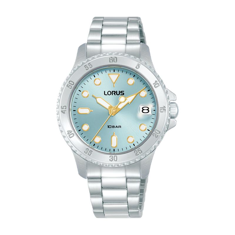 Lorus Sports Women's Quartz Watch Light Blue Sunray Dial