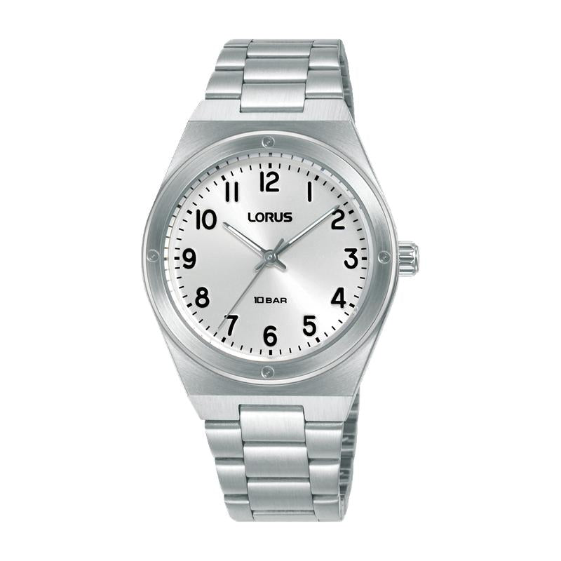 Lorus Sports Women's Quartz Watch Silver White Sunray Dial