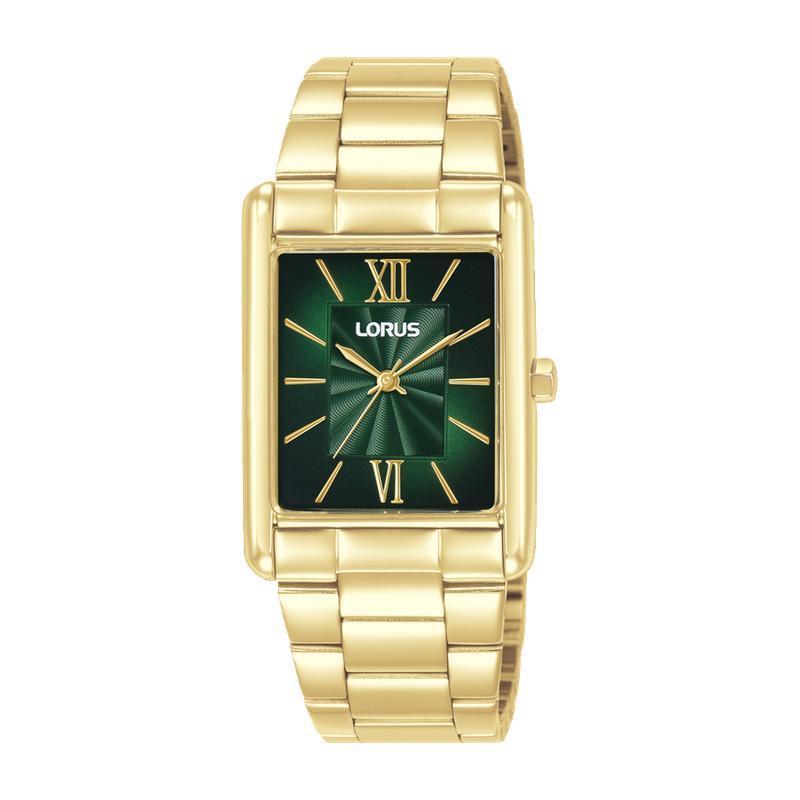 Lorus Women's Quartz Watch Silver Dark Green Gradation Dial