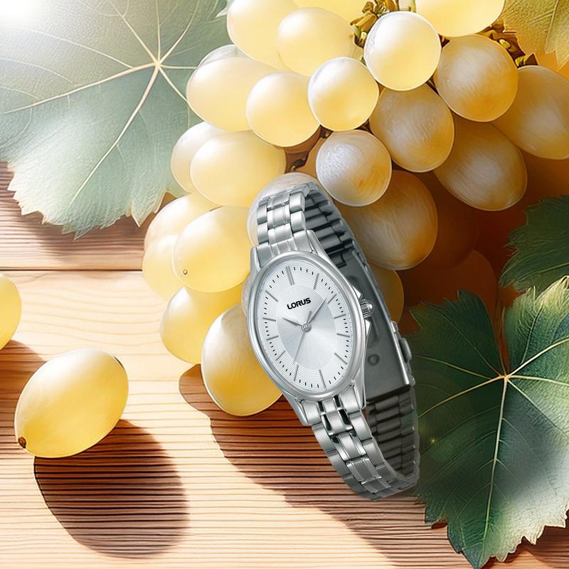 Lorus Women's Quartz Watch Silver White Sunray Dial