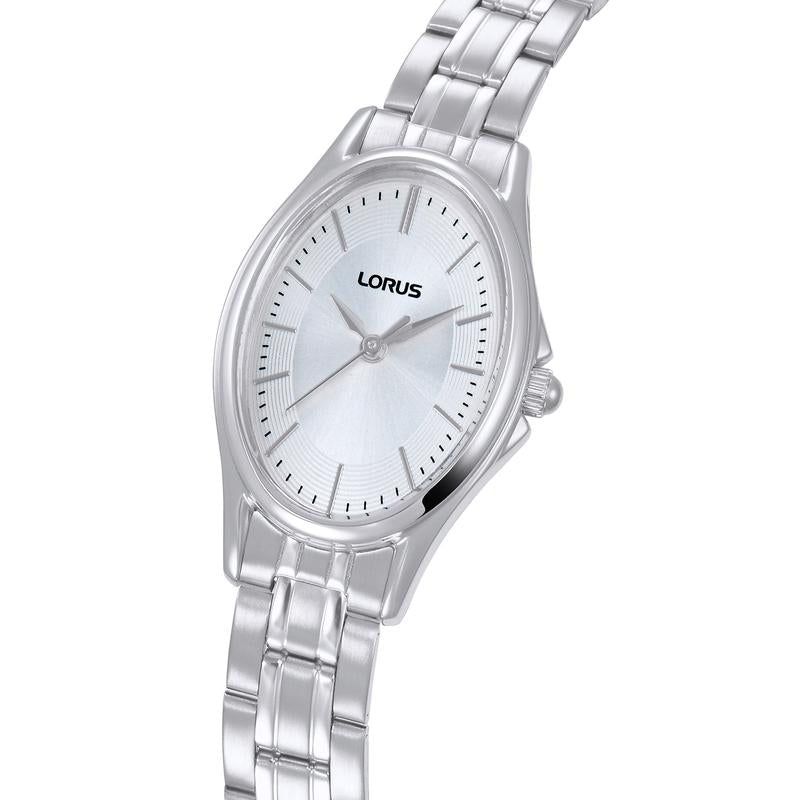 Lorus Women's Quartz Watch Silver White Sunray Dial