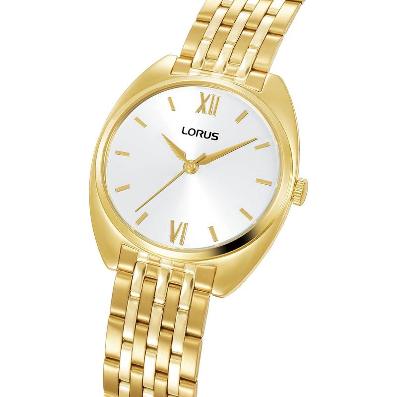 Lorus Women's Quartz Watch Silver White Sunray Dial