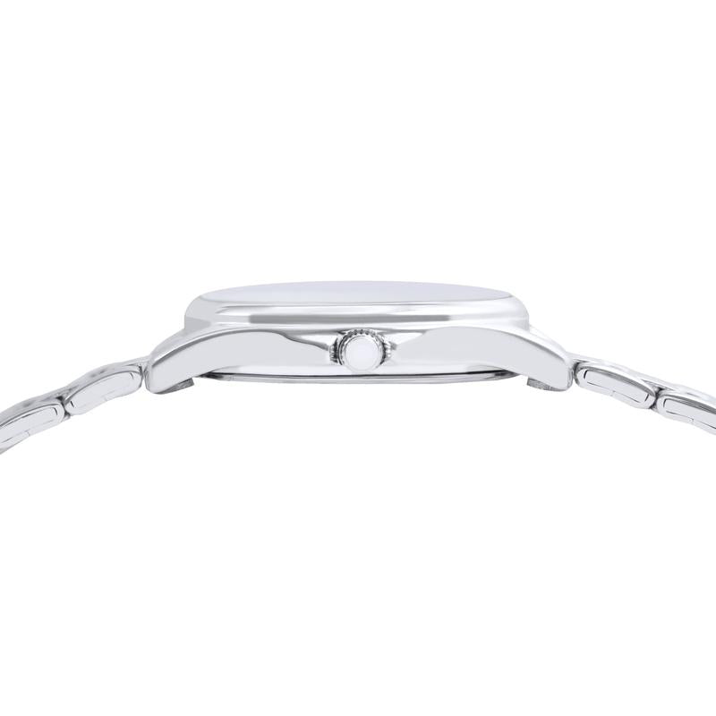 Lorus Women's Quartz Watch Silver White Sunray Dial