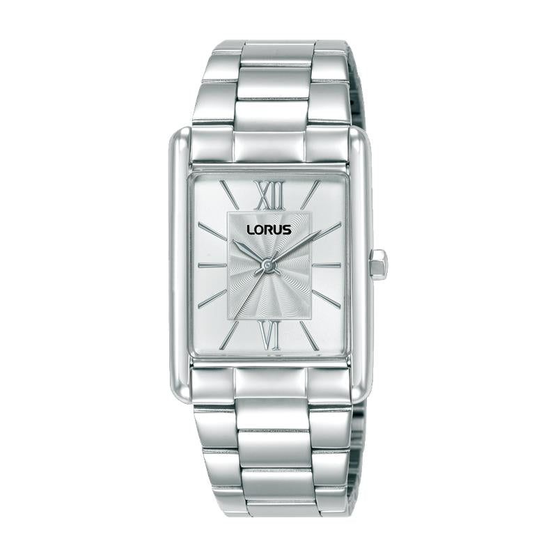 Lorus Women's Quartz Watch Silver White Sunray Dial