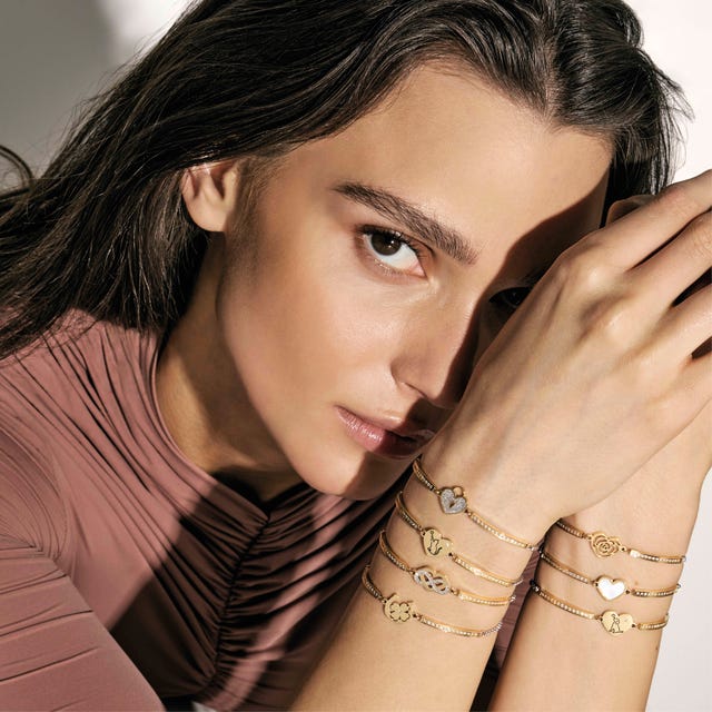 Nomination Milleluci Bracelet, Heart with Cat - Yellow Gold lifestyle