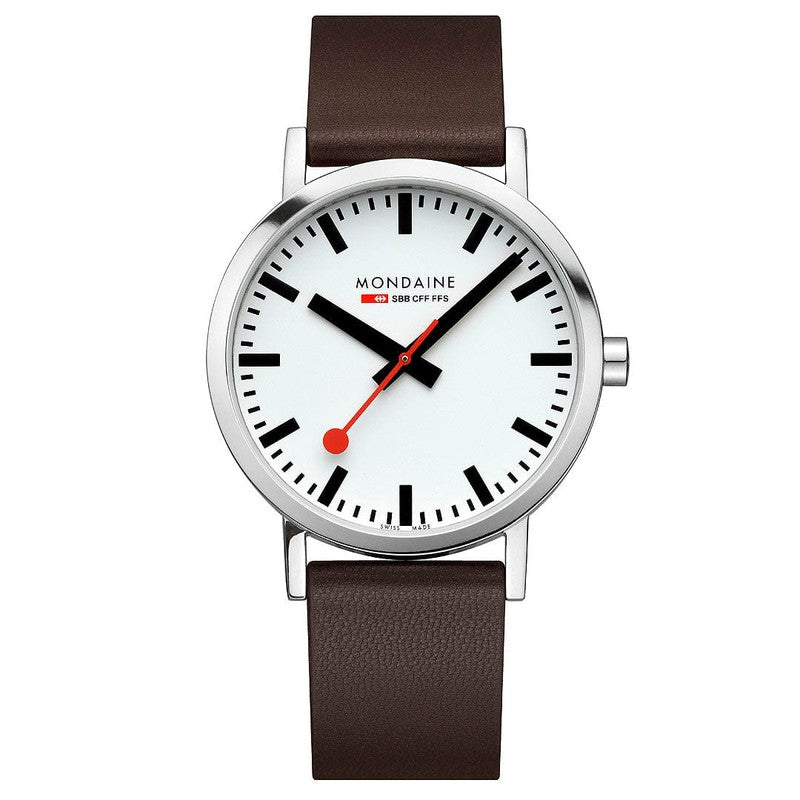 Mondaine Classic Brown Grape Leather Analogue Watch 40mm