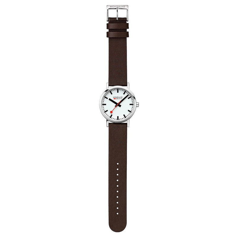 Mondaine Classic Brown Grape Leather Analogue Watch 40mm