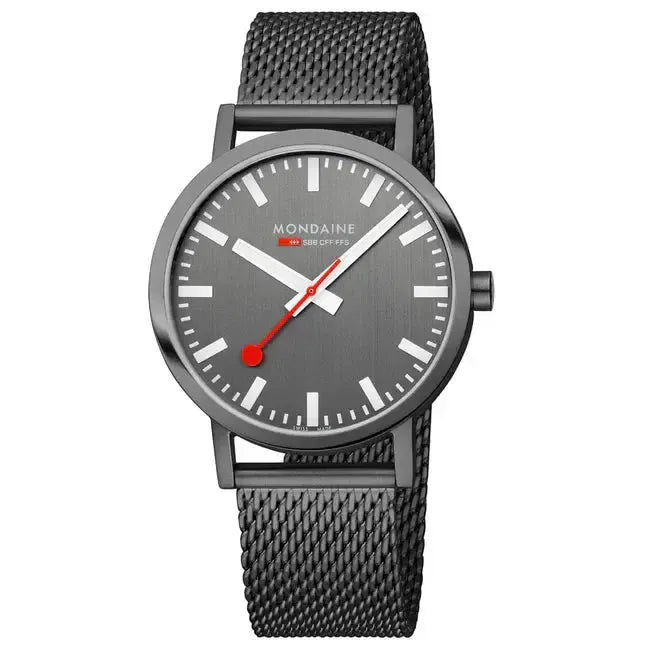 Mondaine Classic Quartz Watch Grey Dial
