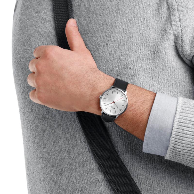 Mondaine Doppio 41mm Leather Watch