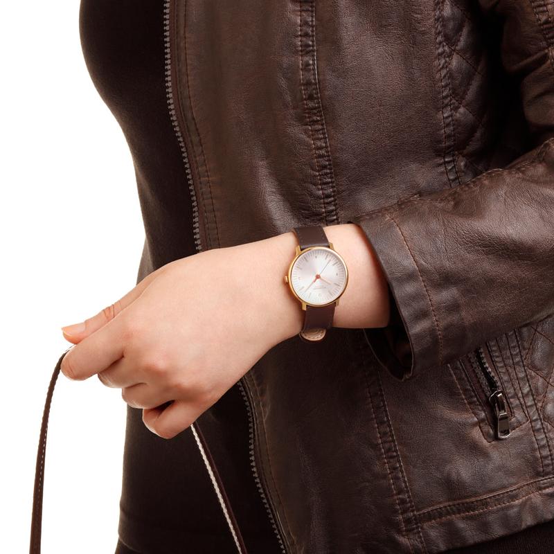 Mondaine Doppio Brown Vegan Leather Swiss Quartz Watch