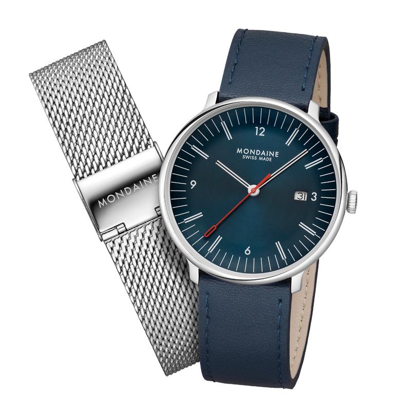 Mondaine Doppio Stainless Steel Watch Set