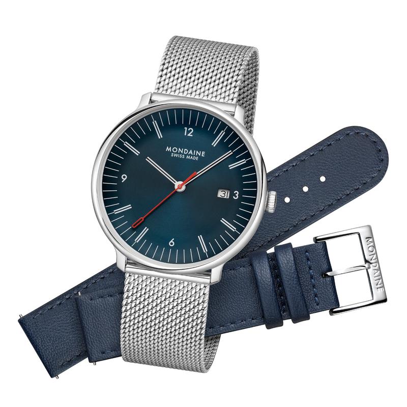 Mondaine Doppio Stainless Steel Watch Set