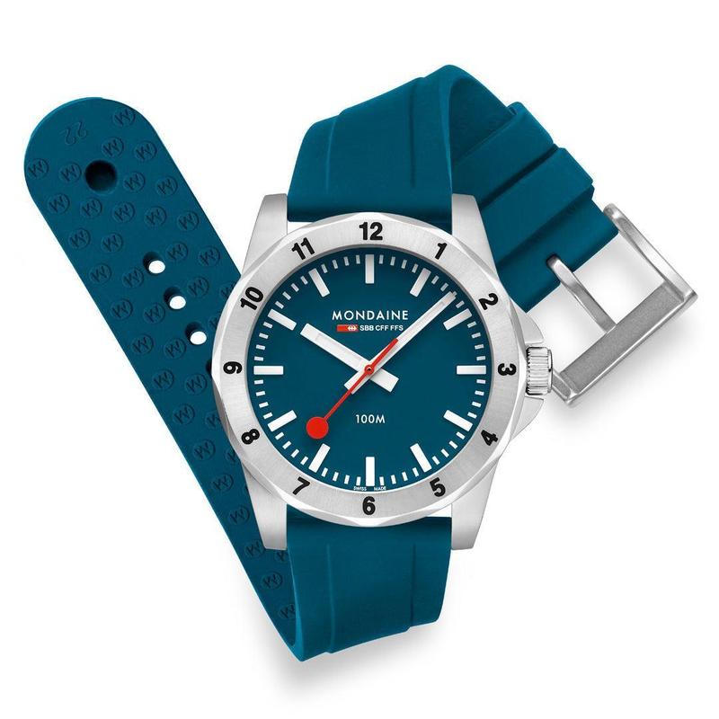 Mondaine Numeri Quartz Watch Blue Dial