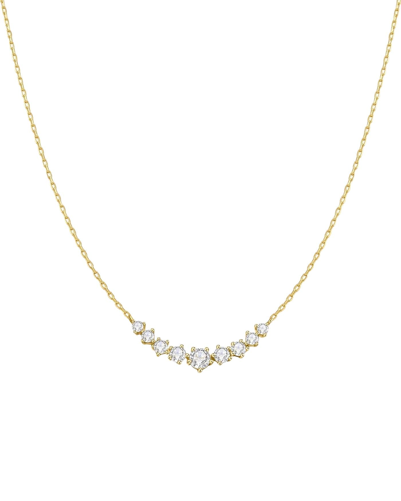 Ania Haie Gold Graduated Pave Arc Necklace