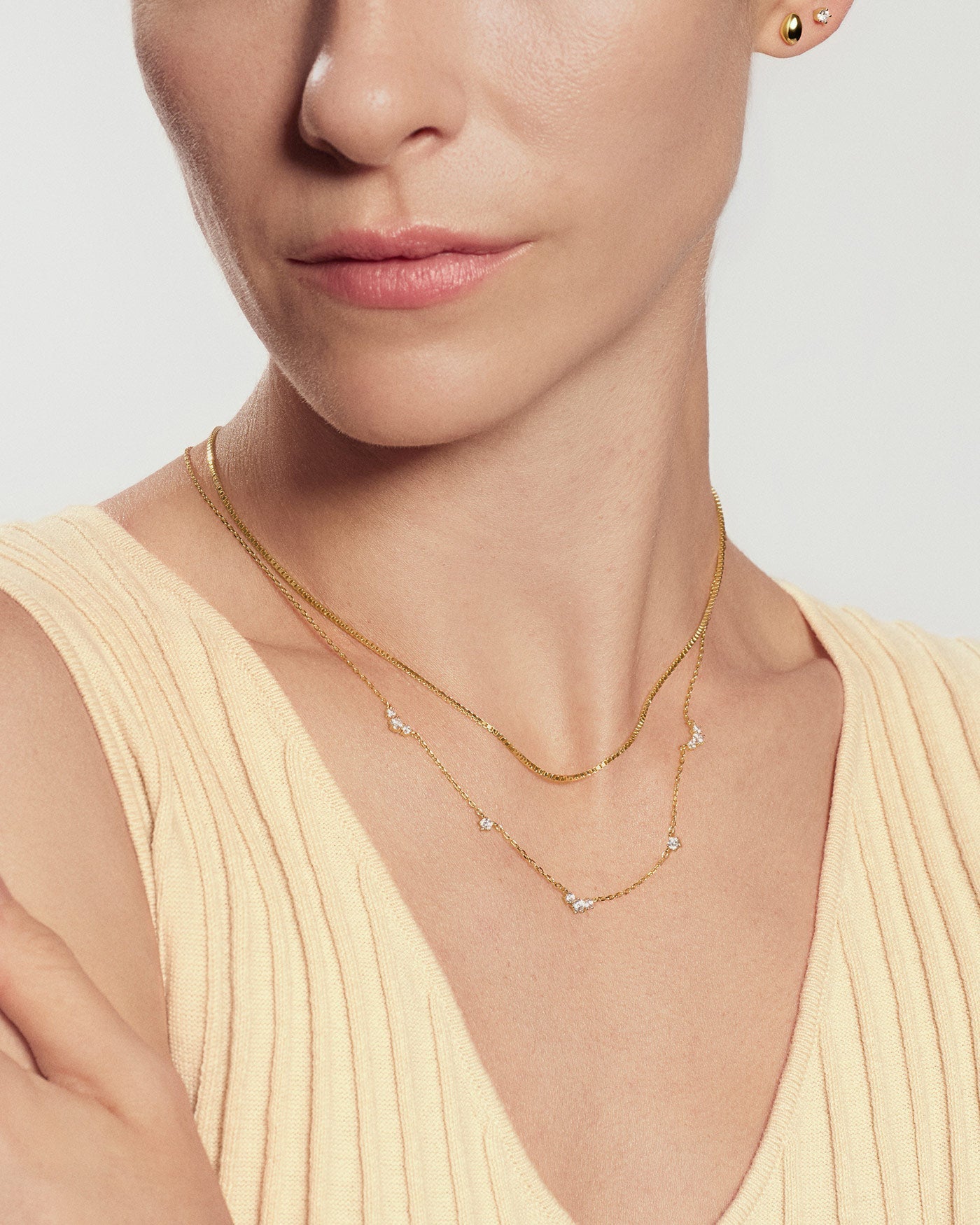 Ania Haie Gold Cluster & Single Station Necklace