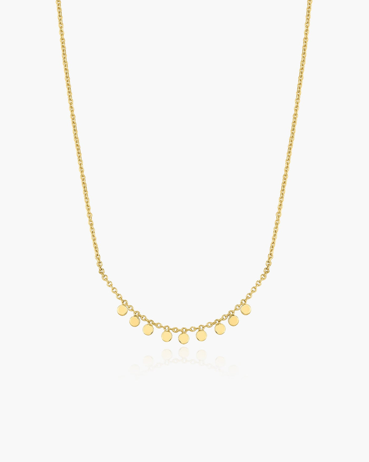 Ania Haie Gold Dangling Disc Station Necklace