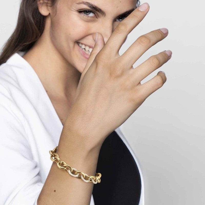 Nomination Affinity Chain Bracelet With Crystals