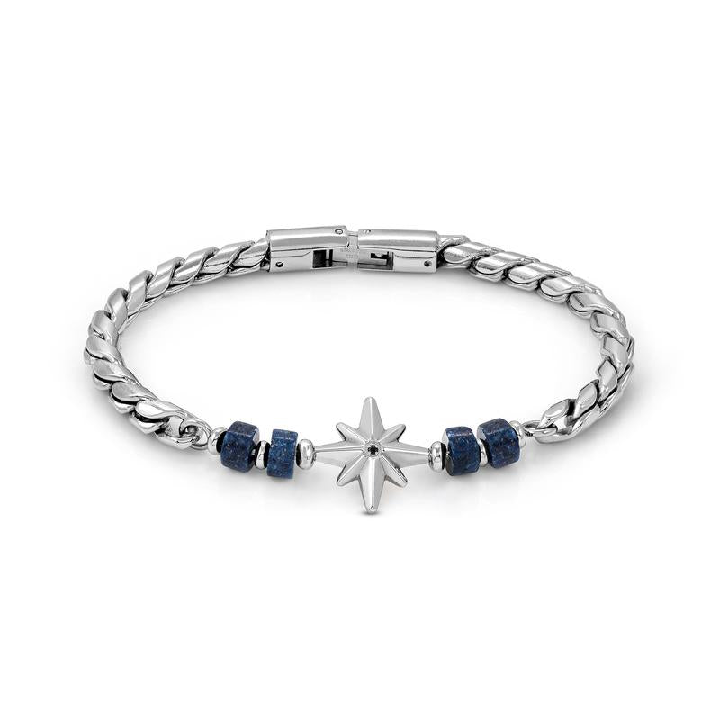 Nomination Atlante Bracelet, Windrose & Natural Stones, Stainless Steel