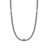 Nomination B-Yond Necklace, Washer Link Chain, Black Cubic Zirconia, Stainless Steel