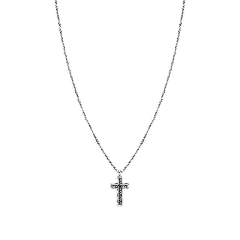 Nomination Bold Steel cross necklace, detail