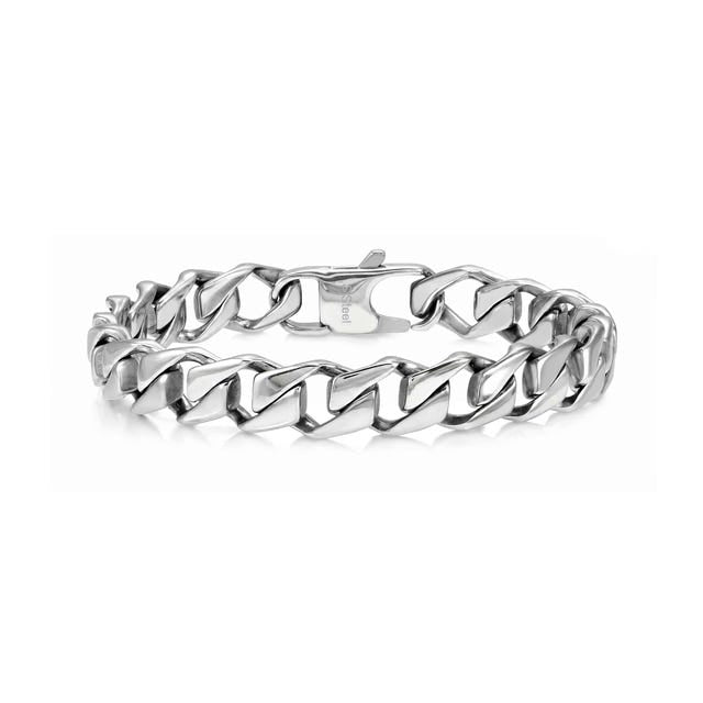 Nomination Bold Steel Flat Chain Bracelet