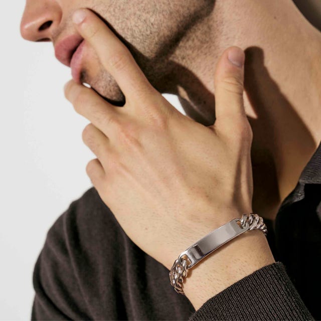 Nomination Bold Steel Engravable Plate Bracelet