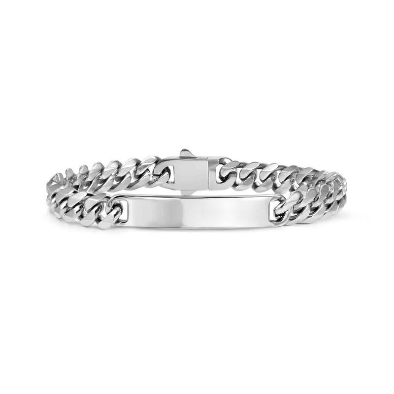 Nomination Bold Steel Engravable Plate Bracelet - front