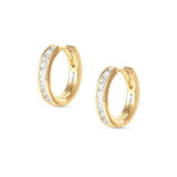 Nomination Carismatica Earrings, Hoop, White Cubic Zirconia, 18K Gold