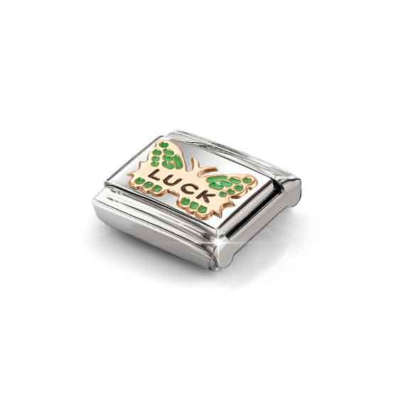 Nomination Charm Classic Link Green Butterfly Luck