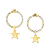Nomination Chic Charm Gold Earrings with Cubic Zirconia