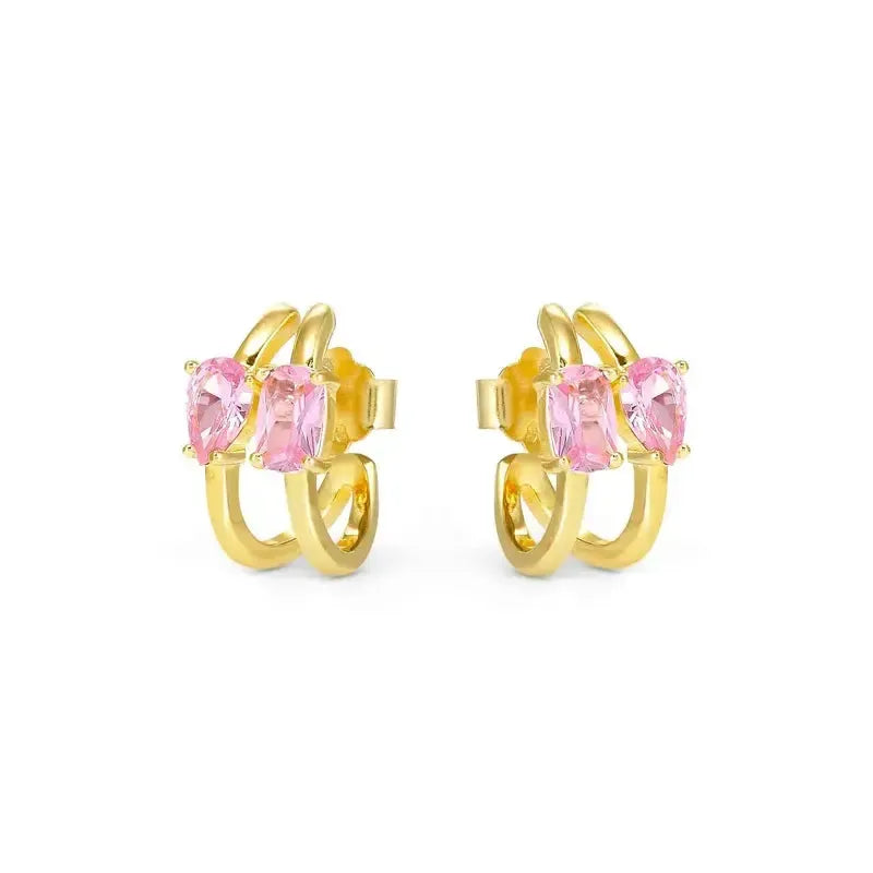 Nomination Colour Wave Aurora Ed Gold Hoop Earrings