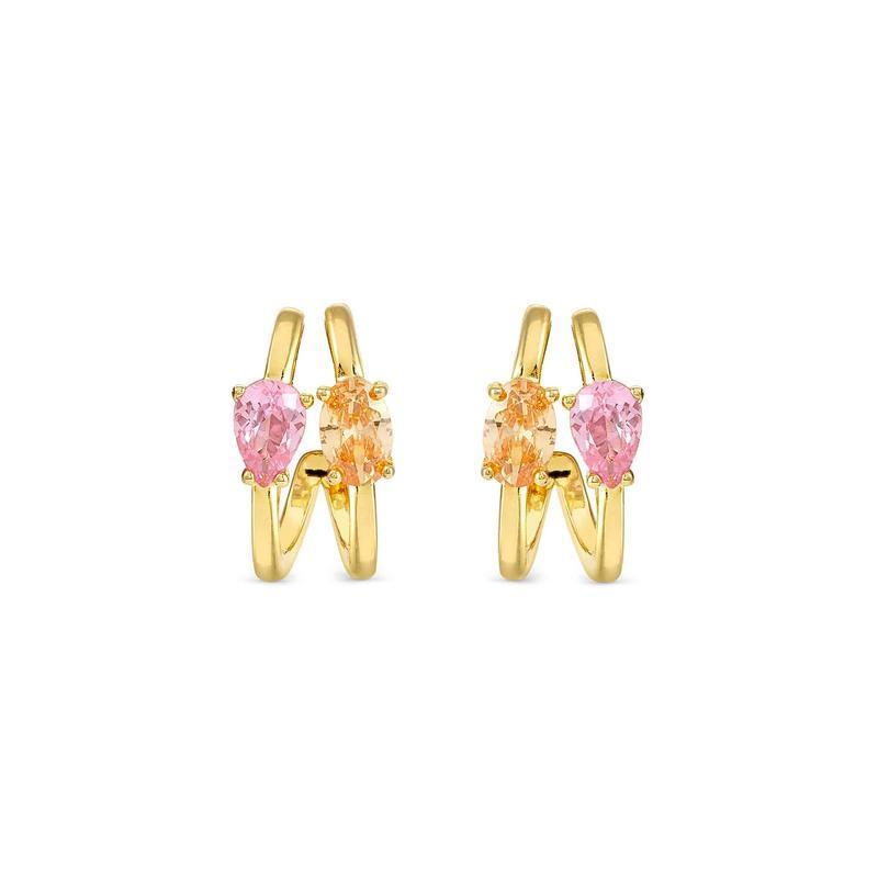 Nomination Colour Wave Aurora Ed Gold Hoop Earrings