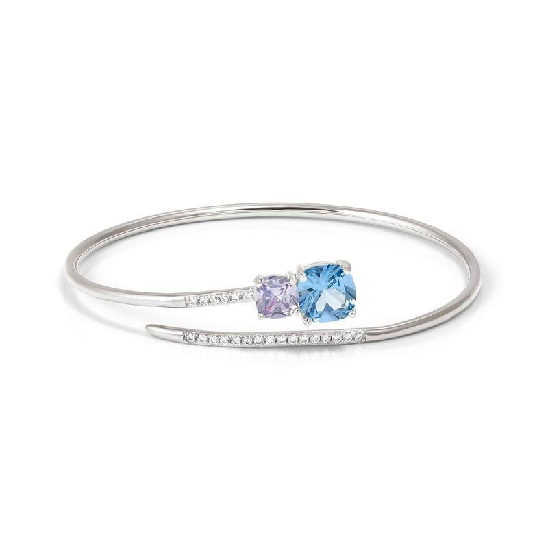 Nomination Colour Wave Aurora Ed. Semi-Rigid Bracelet, Double Stone